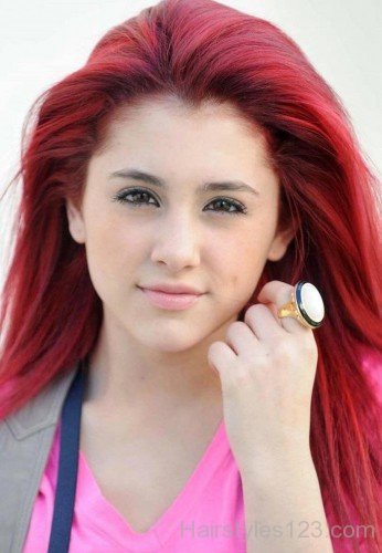 Ariana Grande Red Hairstyle