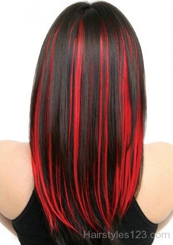 Black Hair With Red Highlights