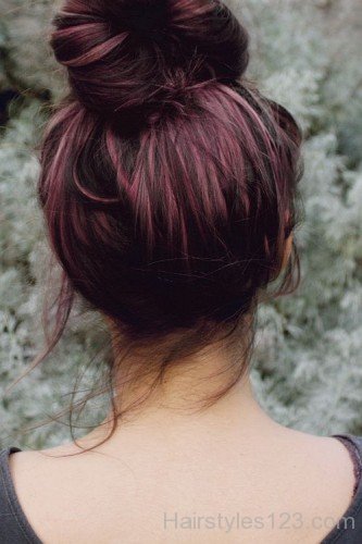 Colored High Bun