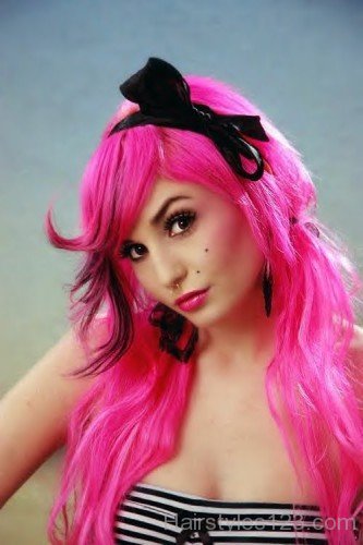 Pink Emo Girls Hairstyle
