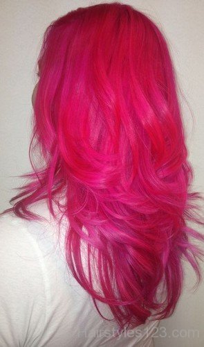 Pink Layered Hairstyle