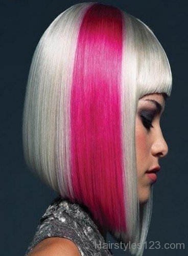 Pink & Silver Ombre Hairstyle