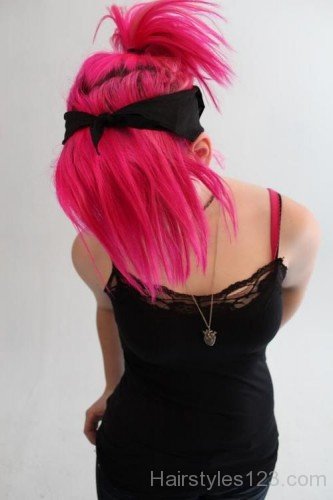 Pink Updo Hairstyle