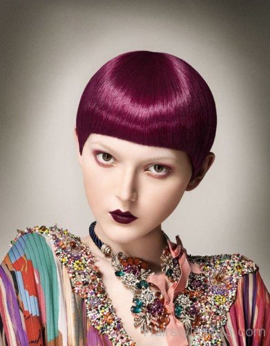 Purple Bob Hairstyle