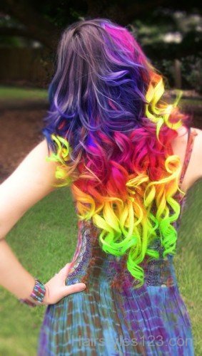 Rainbow Loose Curls