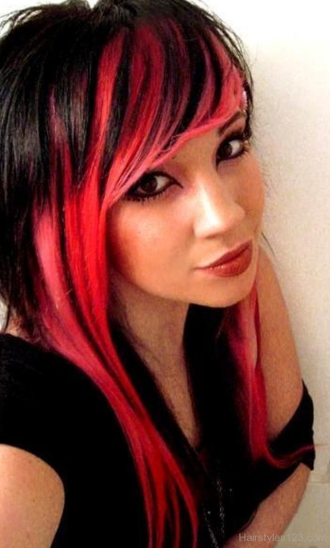 Girlish Red Haircut.