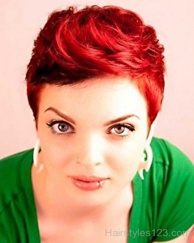 Short Red Layered Hairstyle