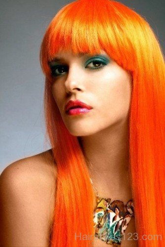 Straight Orange Hairstyle