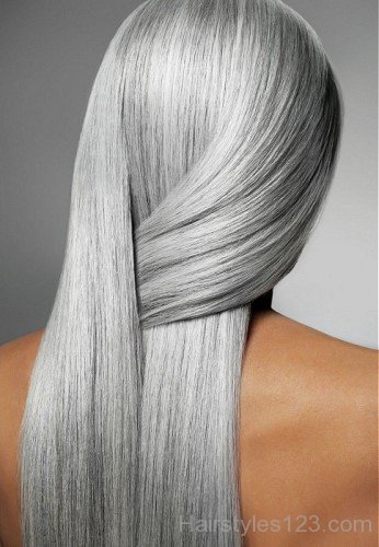 White & Grey Hairstyle