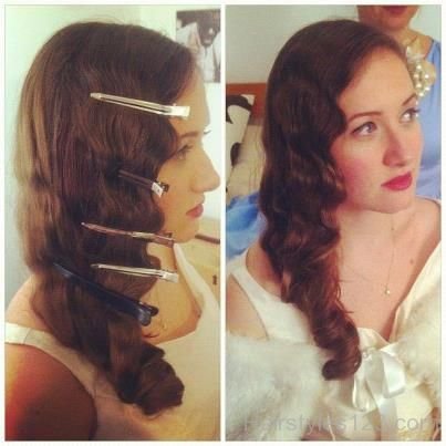 Attractive 1920s Long Wavy Hairstyle