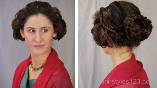 Lovable  Bun Hairstyle For Long Face