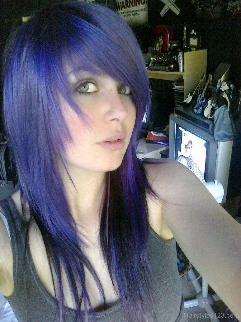 amazing colored emo hairstyle