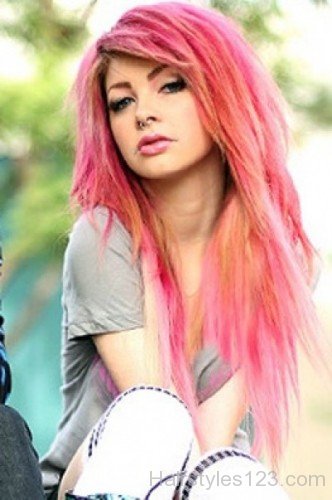 Attractive Colored Emo Hairstyle