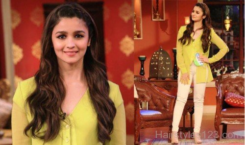 Attractive Long Layered Hairstyle Of Alia Bhatt