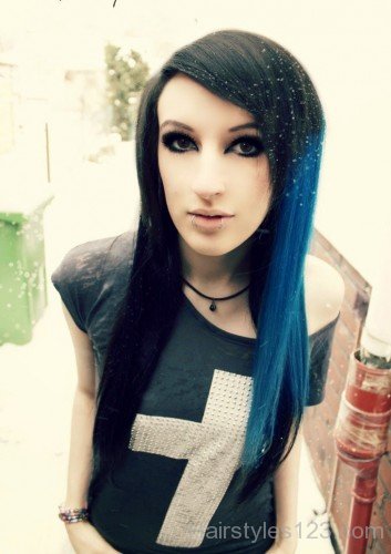 Beautiful  Long Emo Hairstyle