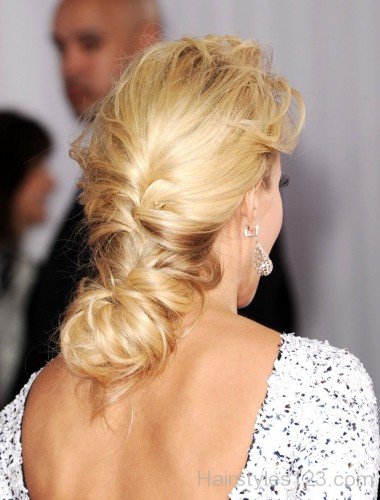 Beautiful Prom Blonde  Braided Hairstyle