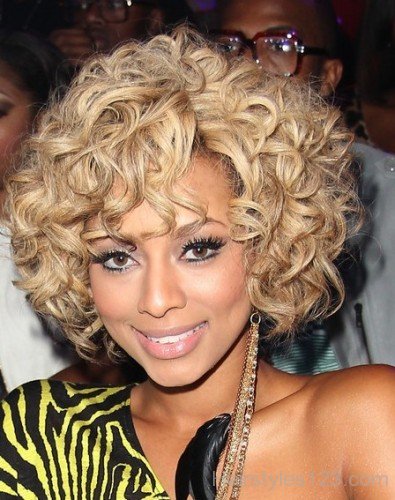 Blonde Short Curly Hairstyle