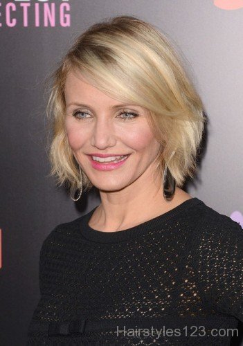 Cameron Diaz Short Choppy Bob Hairstyle