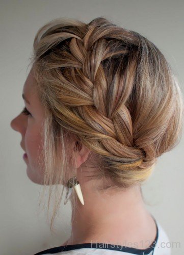 French Crown Braid Hairstyle