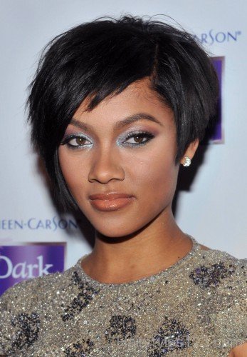 Funky Black Short Hairstyle 