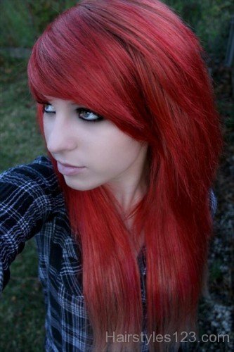 Gorgeous Emo Hairstyle With Colored Hairs