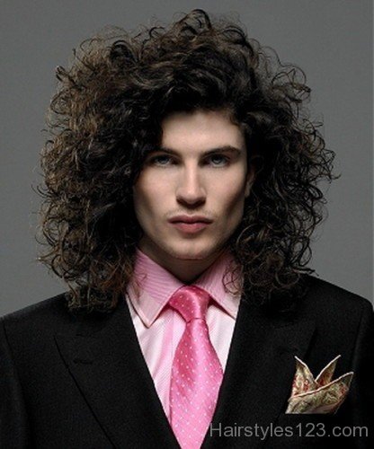 Long Curly Hairstyle For Mens