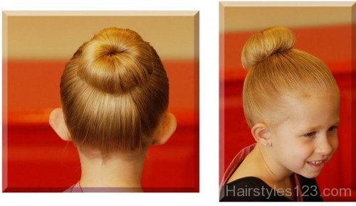 Lovable Bun Hairstyle For Kids