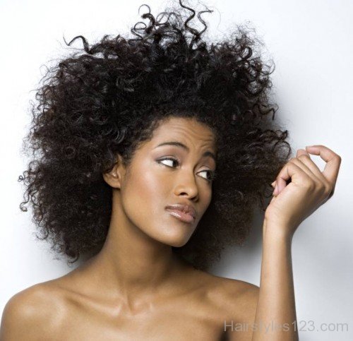 Nice Afro Frizzy Hairstyle