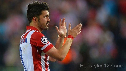 New Hairstyle Of David Villa