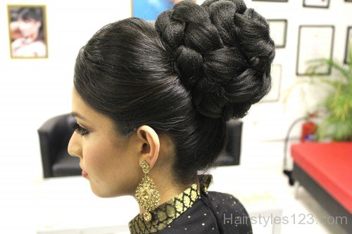 Nice  Bun Hairstyle For Brides