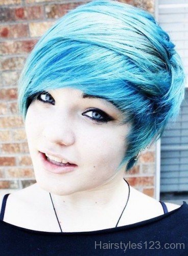 Short Colored Emo Hairstyle