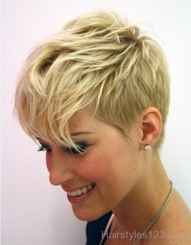 Stylish Blonde Pixie Hairstyle