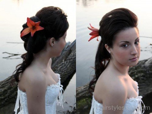 Wonderful Puff Hairstyle For Wedding