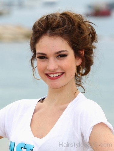 Beautiful Updo Of Lily James