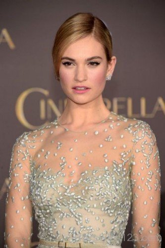 Fabulous Updo Hairstyle Of Lily James