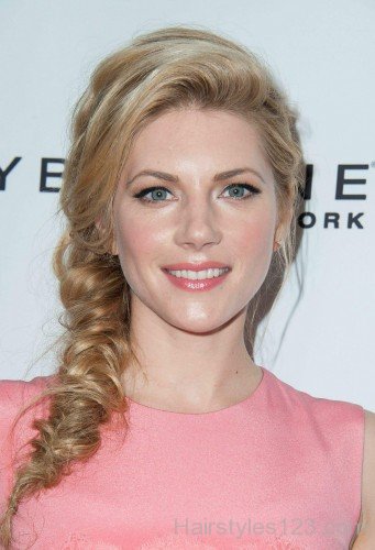 Fishtail Hairstyle Of Katheryn Winnick