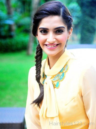 Sonam Kapoor Braided Hairstyle