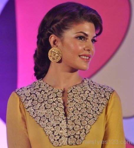 Jacqueline Fernandez Updo Hairstyle