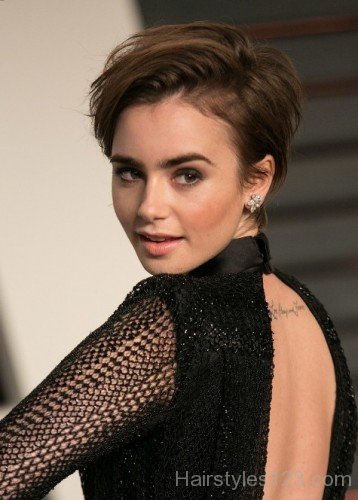 Lily Collins Bob Hairstyle