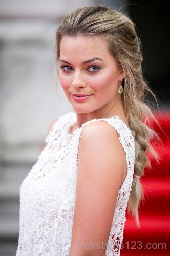 Margot Robbie Braided Hairstyle