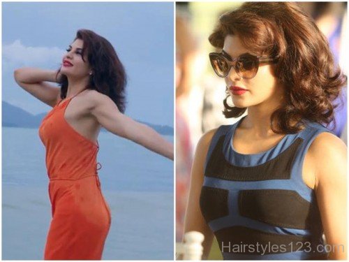 Medium Curly Hairstyle Of Jacqueline Fernandez