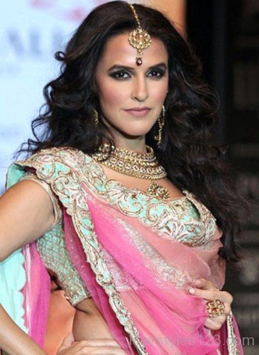 Neha Dhupia Long Choppy Hairstyle