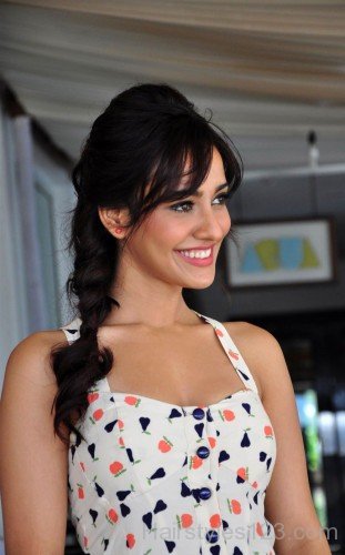 Neha Sharma Braided Hairstyle