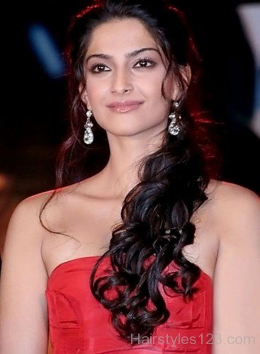 Sonam Kapoor Long Wavy Hairstyle