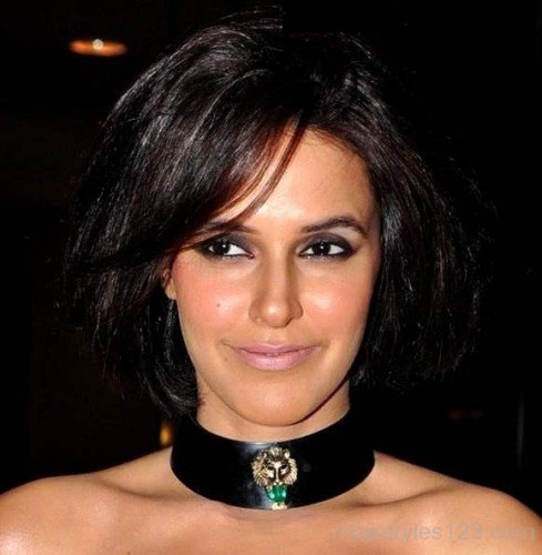 Stylish Bob Hairstyle Of Neha Dhupia