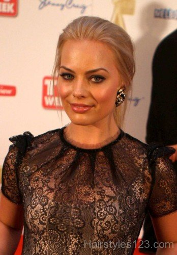 Updo Hairstyle Of Margot Robbie