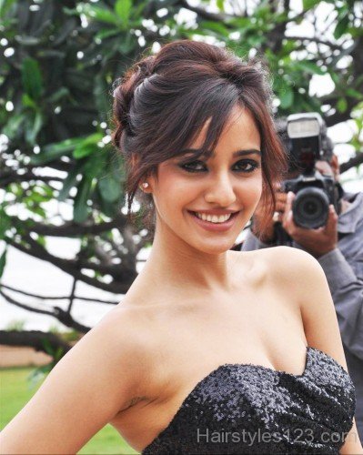 Beautiful Updo Hairstyle Of Neha Sharma