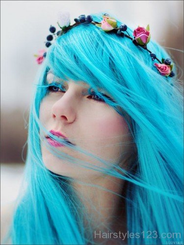Blue Tiara Hairstyle
