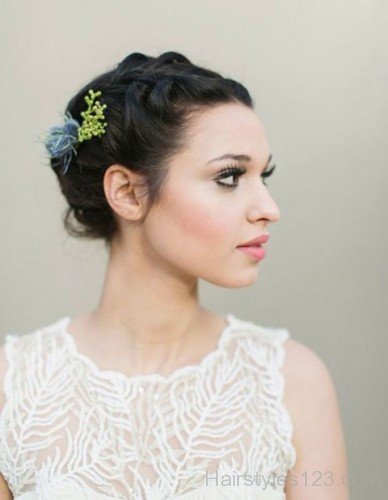 Bridal Black Short Hairstyle