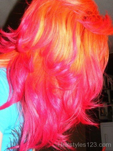 Bright Colored Hairstyle